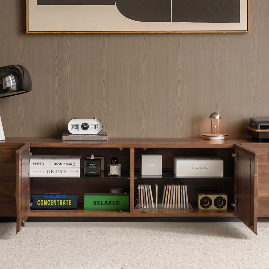 Holand Solid Walnut Floor - Standing Entertainment Unit | Oak Furniture Store