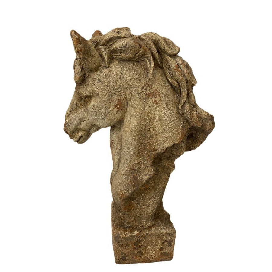 Horse Head - Indoor & Outdoor - Antique Marble Magnesia Composite RQD5031
