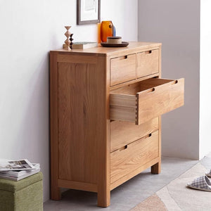 Humbie Natural Solid Oak 2+3 Chest Drawers - Oak Furniture Store & Sofas
