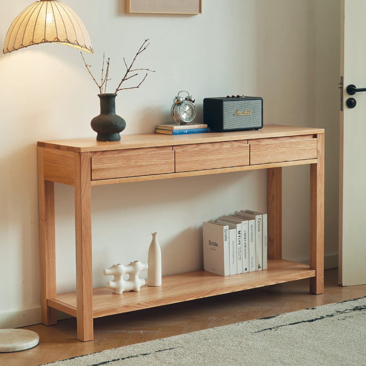 Humbie Natural Solid Oak Console Table – Oak Furniture Store New Zealand