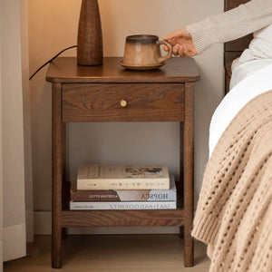 Humbie Natural Solid Oak Side Table - Oak Furniture Store