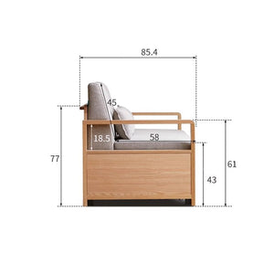 Humbie Natural Solid Oak Sofa Bed - Oak Furniture Store