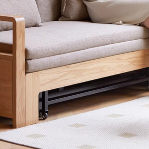 Humbie Natural Solid Oak Sofa Bed - Oak Furniture Store