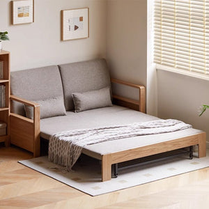 Humbie Natural Solid Oak Sofa Bed - Oak Furniture Store