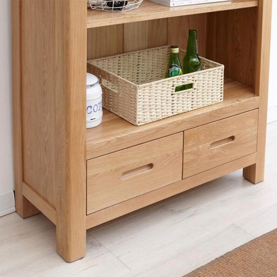 Humbie Solid Oak Large Bookcase