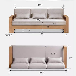 Hyogo Natural Solid Oak Sofa Bed - Oak Furniture Store