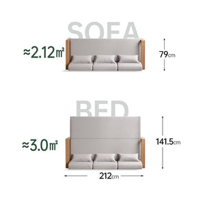 Hyogo Natural Solid Oak Sofa Bed - Oak Furniture Store