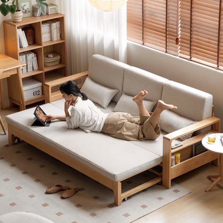 Hyogo Natural Solid Oak Sofa Bed - Oak Furniture Store