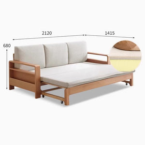 Hyogo Natural Solid Oak Sofa Bed - Oak Furniture Store