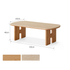 Irving Natural Solid Oak Coffee Table with Ceramic Top