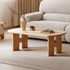 Irving Natural Solid Oak Coffee Table with Ceramic Top