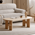 Irving Natural Solid Oak Coffee Table with Ceramic Top