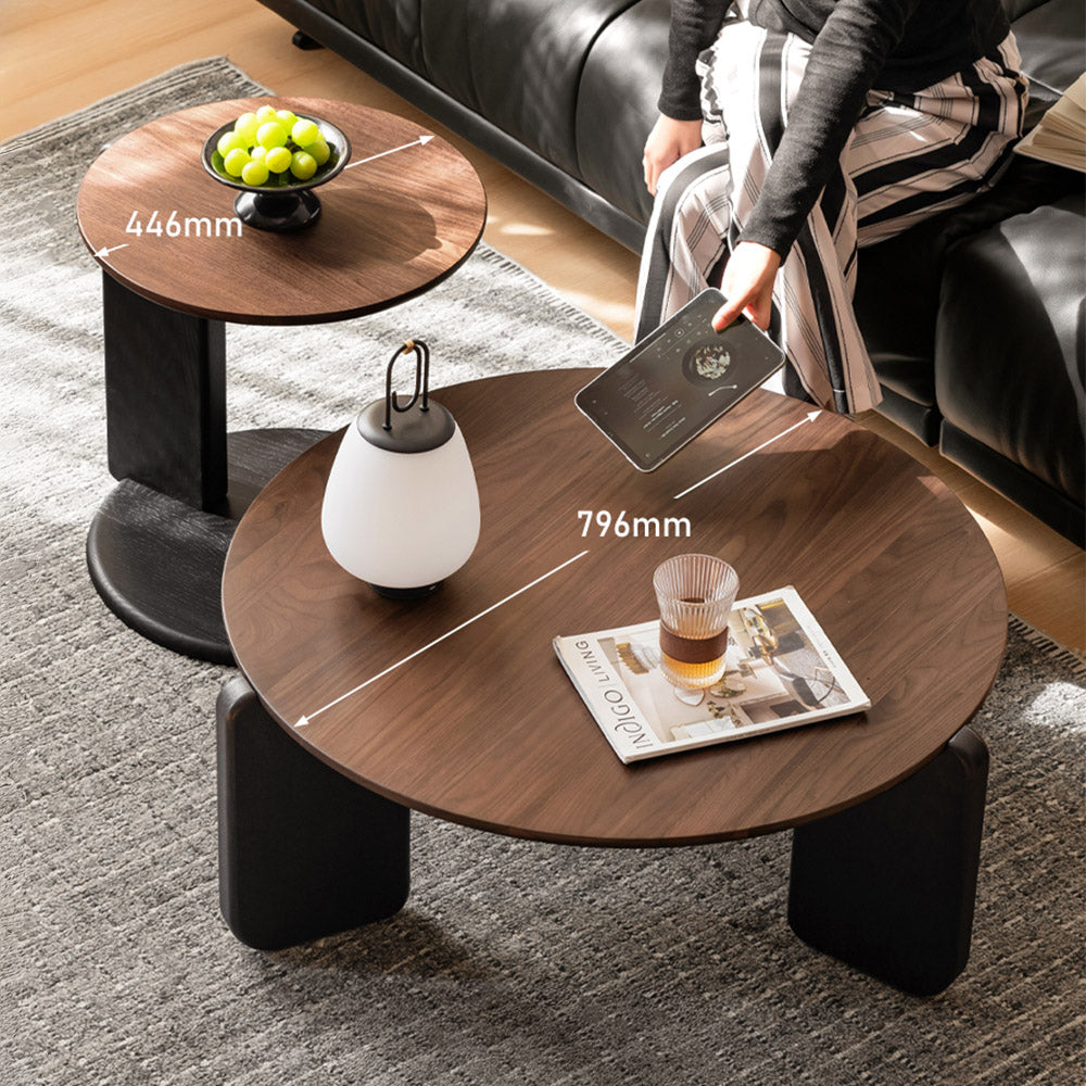 Jelling Natural Solid Walnut Coffee Table Set