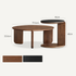 Jelling Solid Oak Coffee Table Set in Walnut Colour