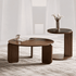 Jelling Solid Oak Coffee Table Set in Walnut Colour