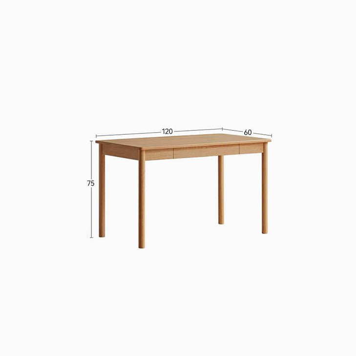 Jena Natural Solid Oak Writing Desk - Oak Furniture Store