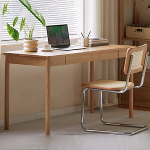 Jena Natural Solid Oak Writing Desk - Oak Furniture Store