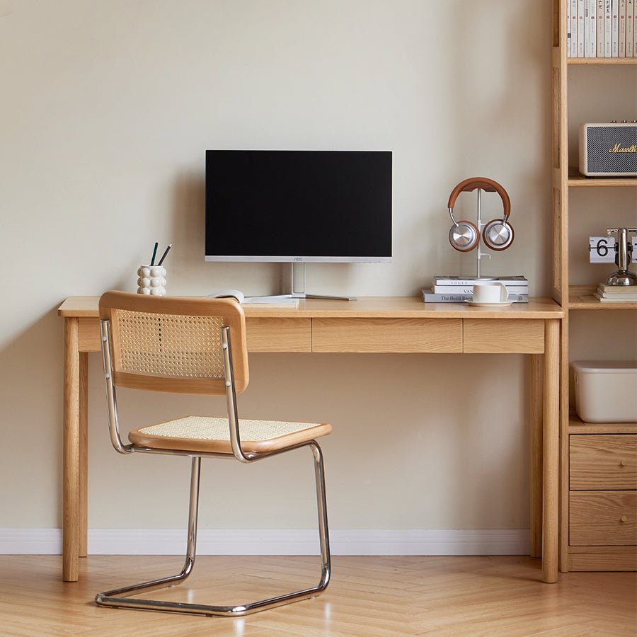 Jena Natural Solid Oak Writing Desk | Oak Furniture Store