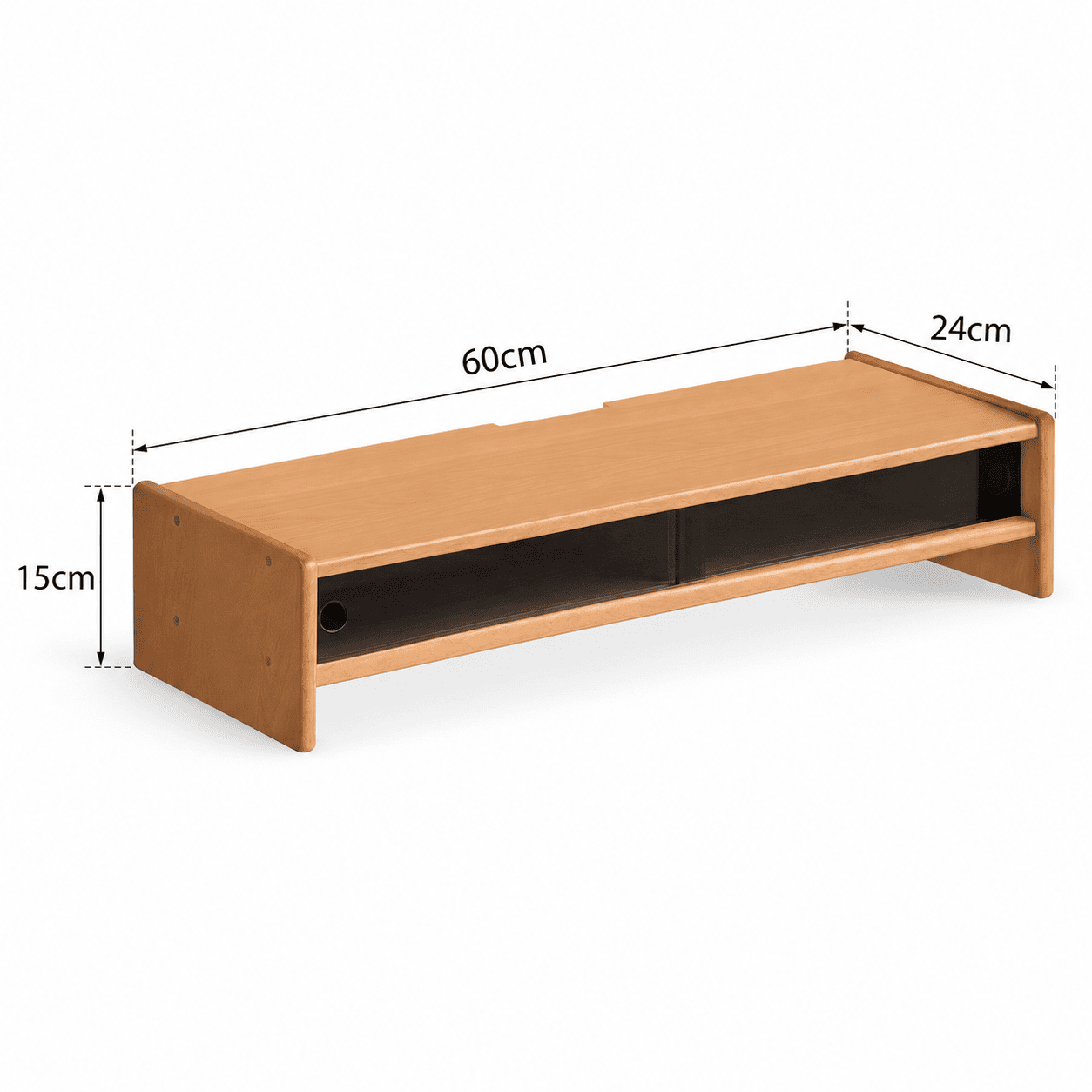 Joliet Natural Solid Beech Monitor Shelf