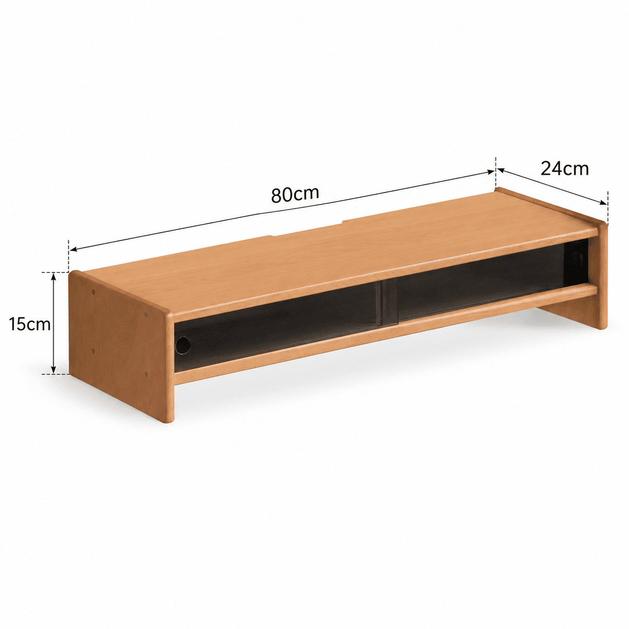 Joliet Natural Solid Beech Monitor Shelf