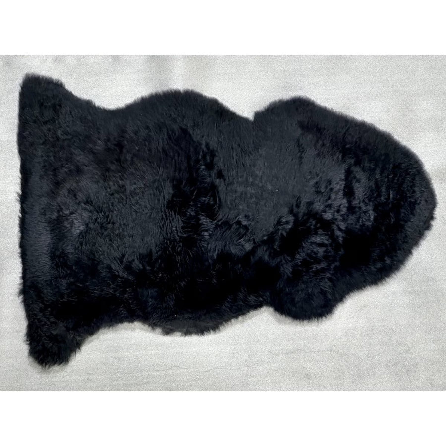 Kaikoura Long Wool Single NZ Sheepskin - Black RLW5006