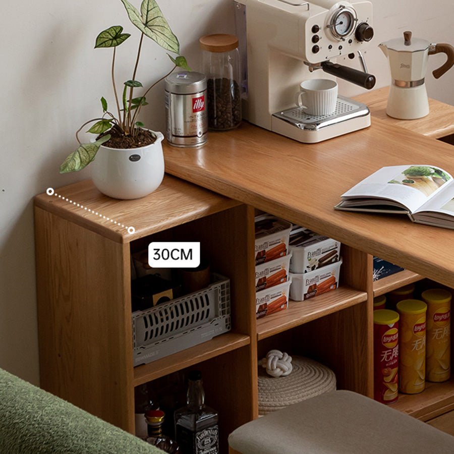 Kalana Natural Solid Oak Extending Corner Desk | Oak Furniture Store