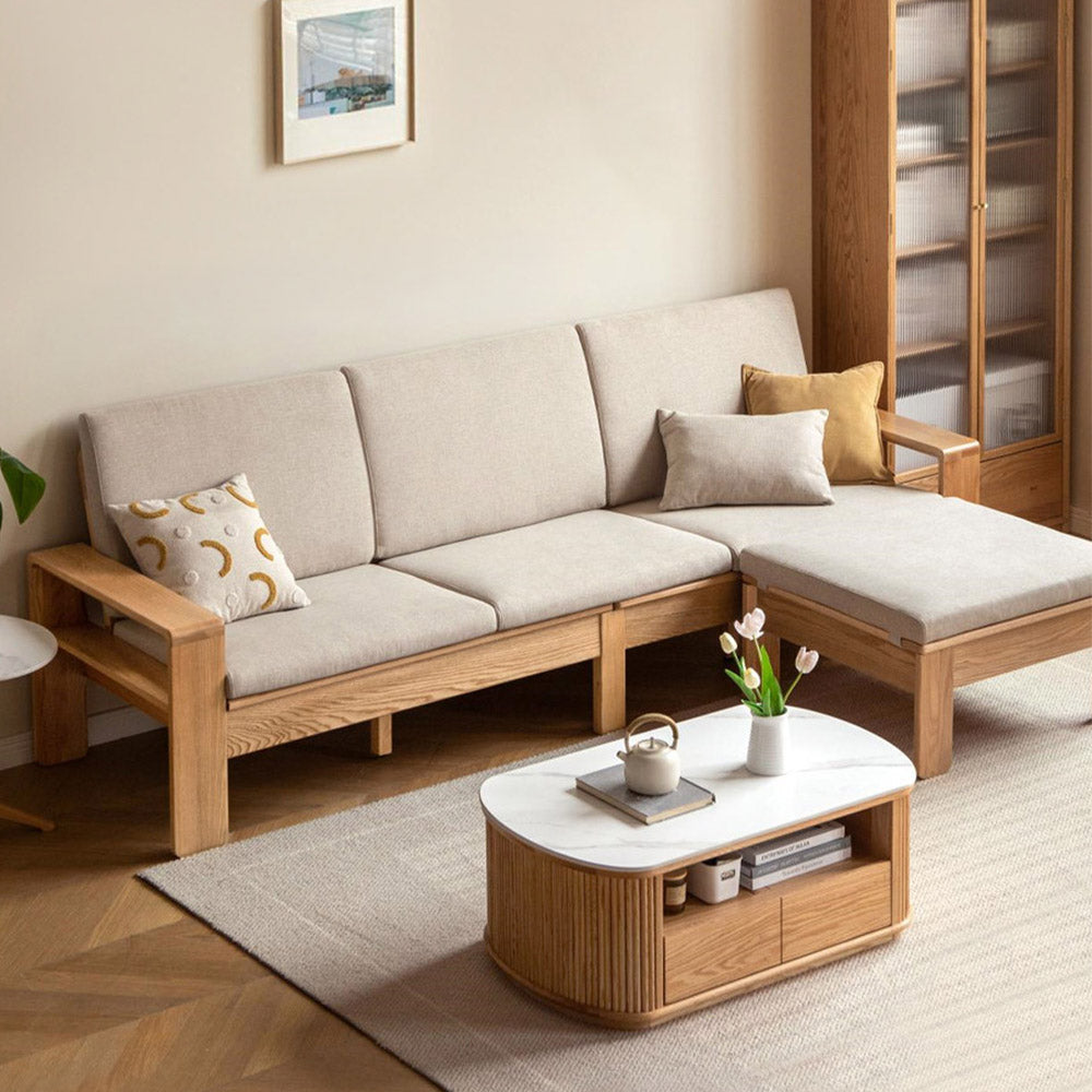 Kamakura Natural Solid Oak Sofa