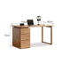 Kemberg Natural Solid Ash Writing Desk with Drawers | Oak Furniture Store