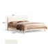 Kemi Cream Rubber Wood Painted Bed Frame