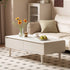 Kemi Cream Solid Rubber Wood Painted Coffee Table