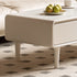 Kemi Cream Solid Rubber Wood Painted Coffee Table