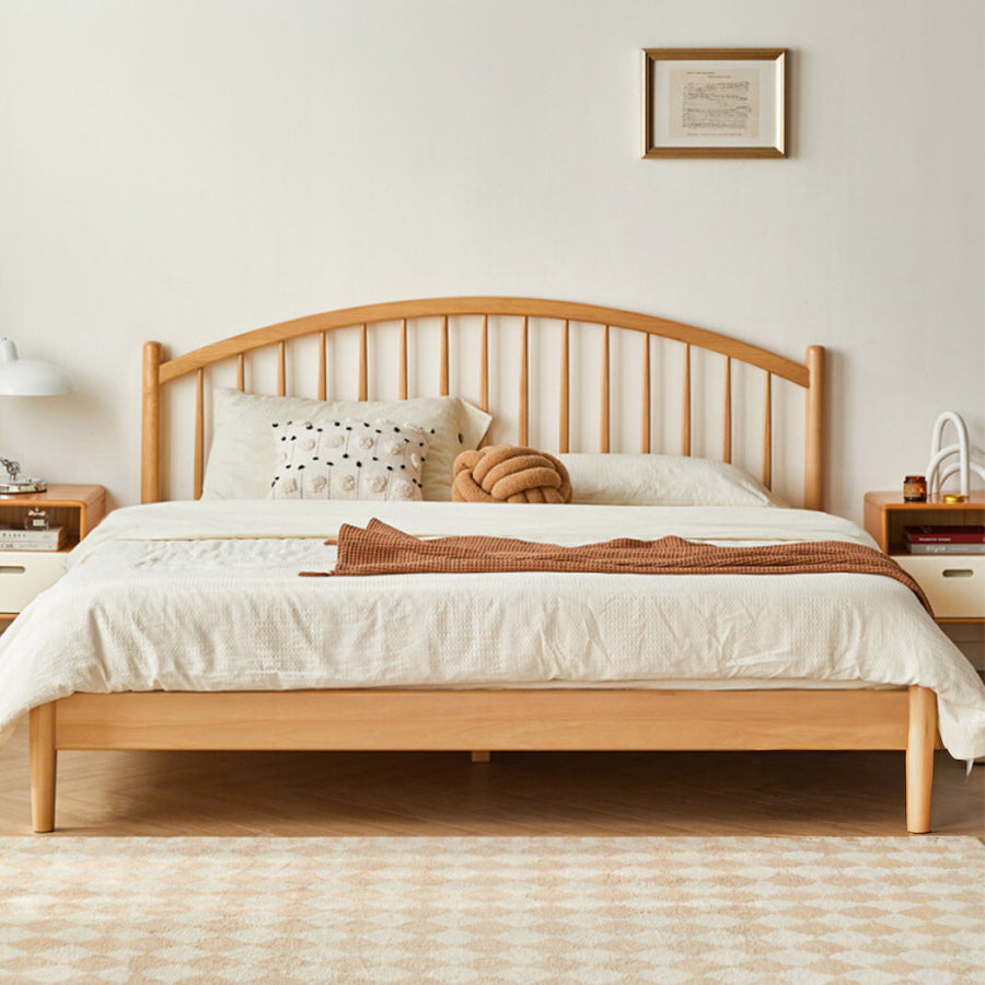 Kemi Natural Solid Beech Harp Bed Frame