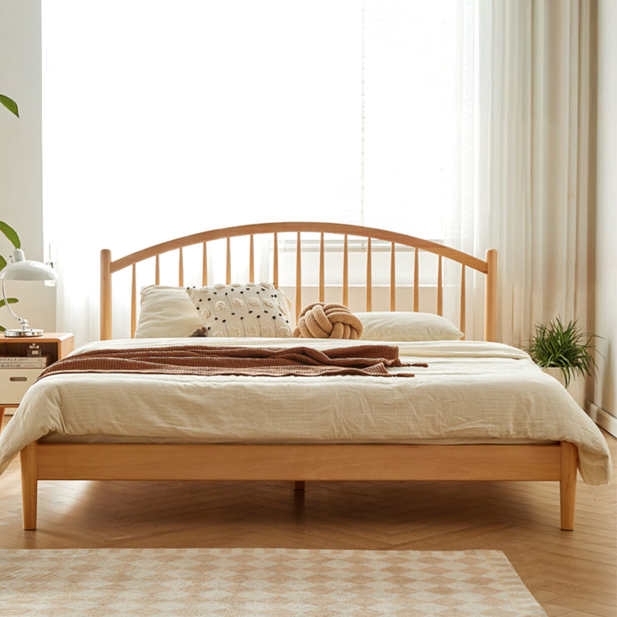 Kemi Natural Solid Beech Harp Bed Frame