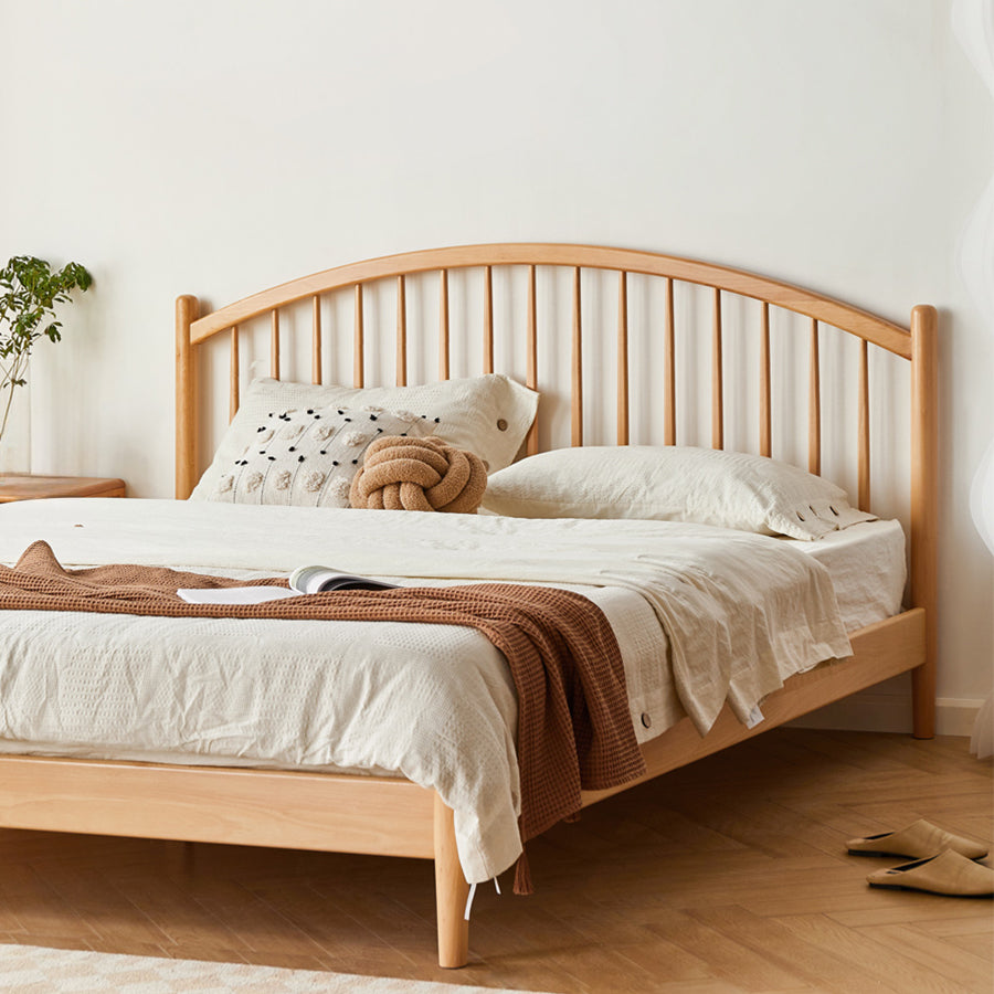 Kemi Natural Solid Beech Harp Bed Frame
