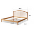 Kemi Natural Solid Beech Harp Bed Frame