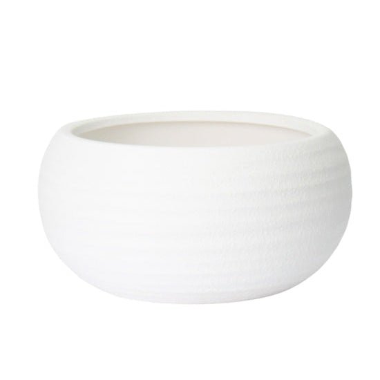 Kianna Bowl / Planter White Large FKIANNABWL | Oak Furniture Store