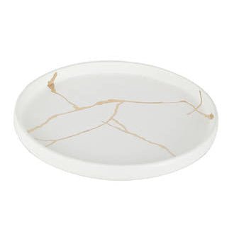 Kintsugi - Look Porcelain Plate Cream F440004 | Oak Furniture Store