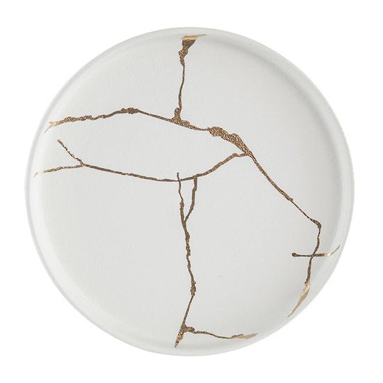 Kintsugi - Look Porcelain Plate Cream F440004 | Oak Furniture Store