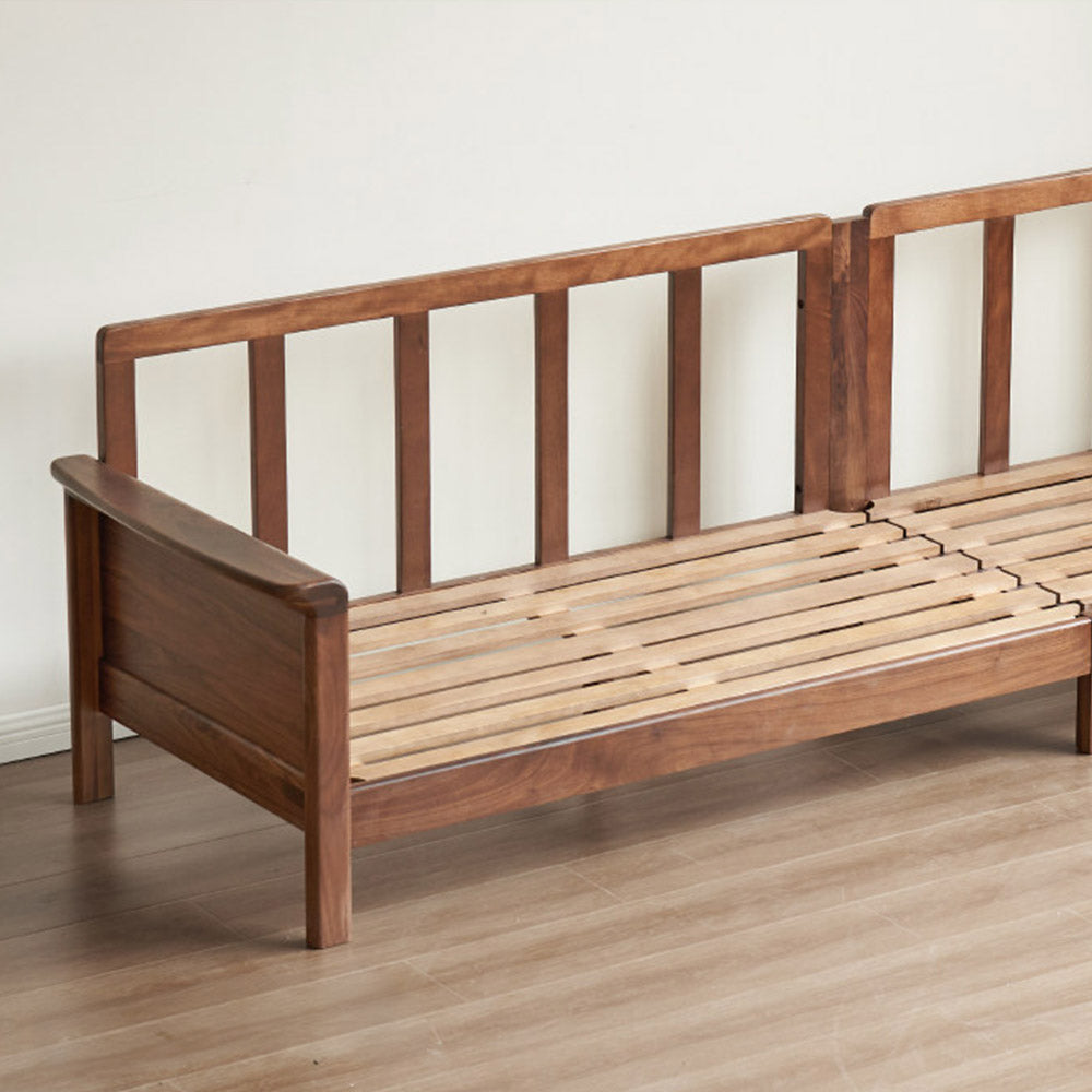 Kloten Natural Solid Walnut Sofa