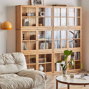 Kobe Natural Solid Oak Modular Bookcase - Oak Furniture Store