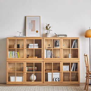 Kobe Natural Solid Oak Modular Bookcase - Oak Furniture Store