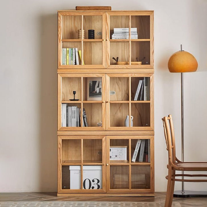 Kobe Natural Solid Oak Modular Bookcase