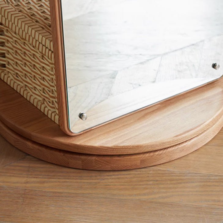 Koli Natural Solid Oak Dress Mirror Rack - Oak Furniture Store