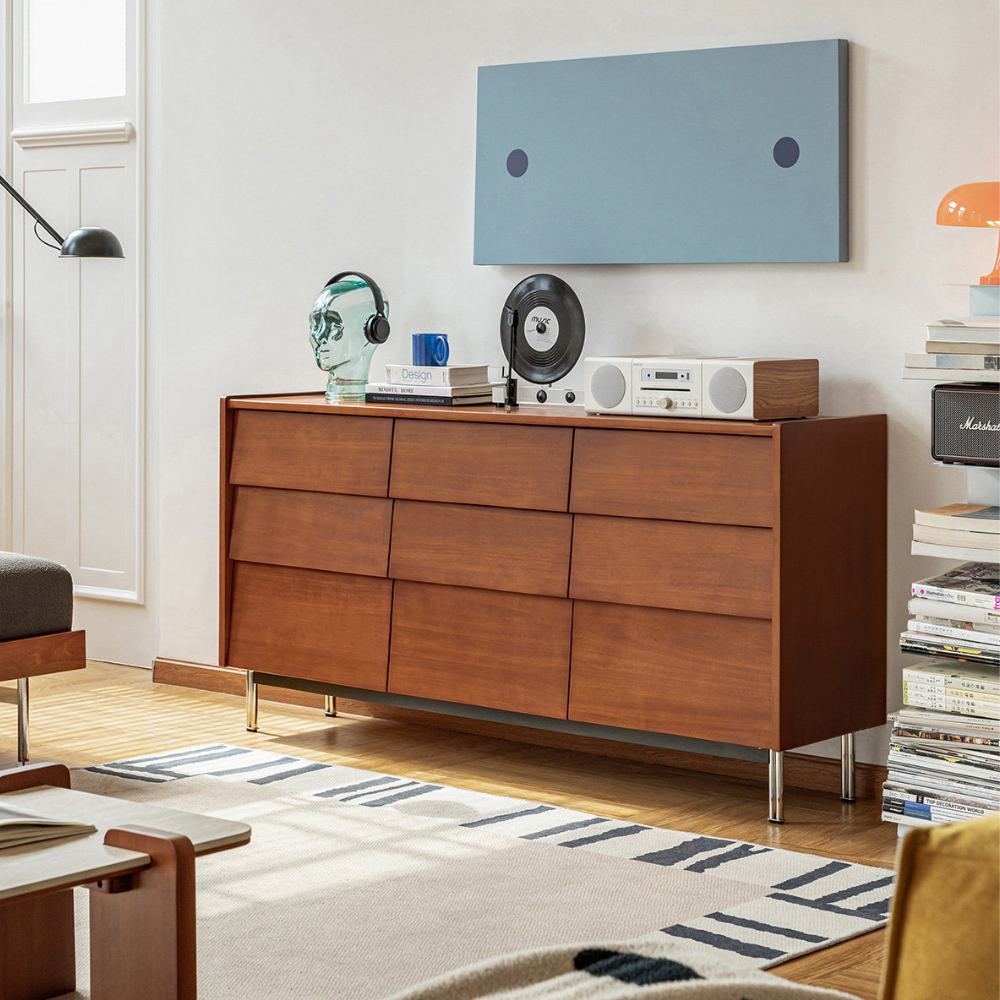 Konan Solid Boxwood Chest of 9 Drawers