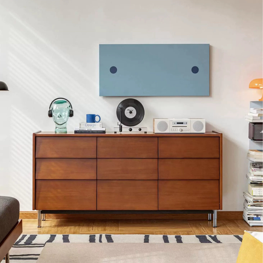 Konan Solid Boxwood Chest of 9 Drawers