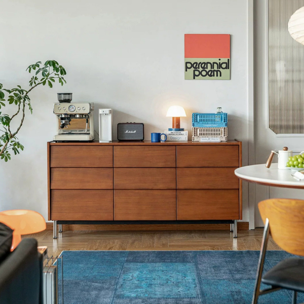 Konan Solid Boxwood Chest of 9 Drawers