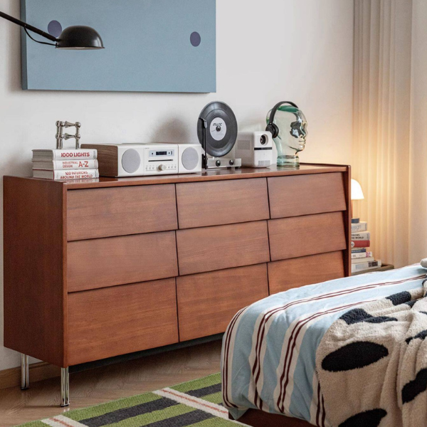 Konan Solid Boxwood Chest of 9 Drawers