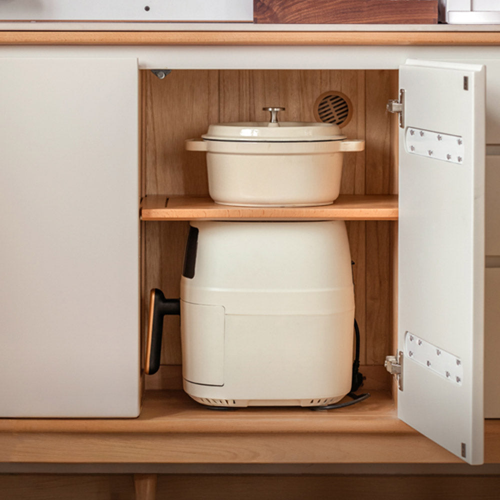Korge Solid Beech Sideboard with Hutch Dresser Top