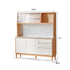 Korge Solid Beech Sideboard with Hutch Dresser Top