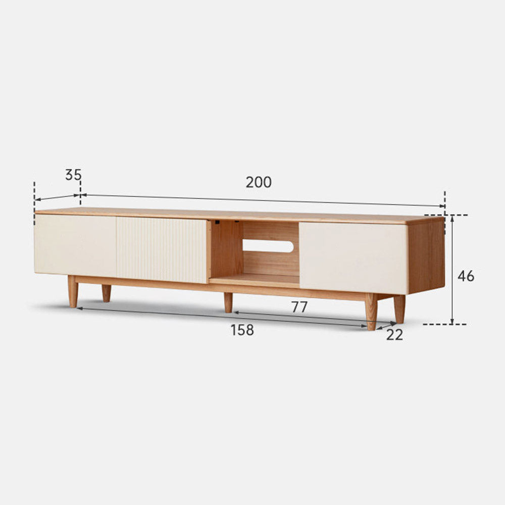 Korge Solid Oak Entertainment Unit